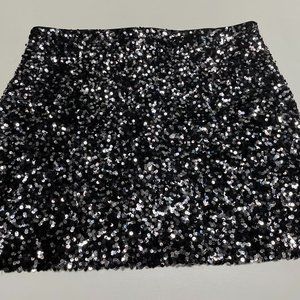 Black Sequin Skirt